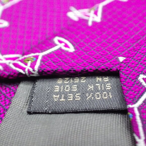 Echo Silk Neck Tie/ Martini Theme/ Made in Italy - Picture 5 of 6